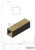 Трек (315-3 Gold), 15×15×3000 мм, нерж. сталь под Золото