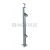 Стойка ограждения в сборе квадратная с фланцем, 2 стеклодержателя, 40×40×900 мм, AISI 304, GRIT 600 Стойка ограждения в сборе квадратная с фланцем, 2 стеклодержателя, 40×40×900 мм, AISI 304, GRIT 600