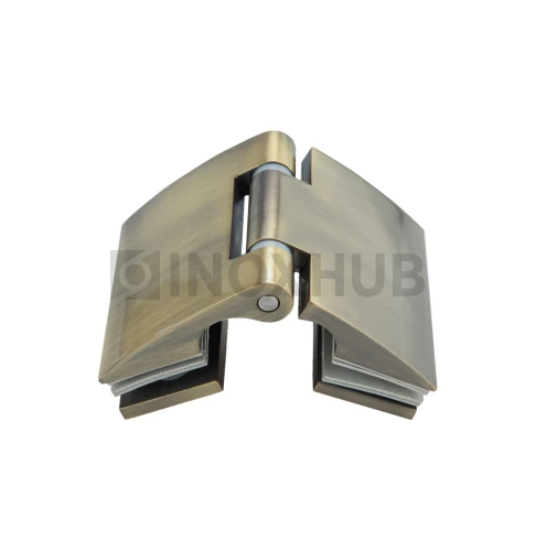 Петля (512 Bronze) стекло-стекло, открывание наружу, под Бронзу