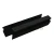 Уплотнитель для П швеллер 22 и П швеллер 24, стекло 8.0 мм, черный