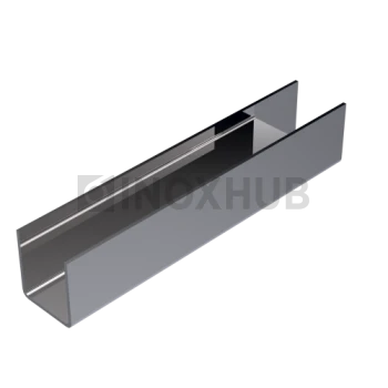 Профиль (П-08-3000 PSS) П-образный, 9.2×10.0 мм L=3000, стекло 8.0 мм, AISI 304 GRIT 600