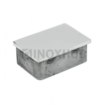 Заглушка для поручня с пазом, 60.0×40.0 мм, AISI 304, GRIT 600