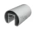 Поручень с пазом для светодиодной ленты, Ø43 мм, под стекло 16 мм, L=6000, Анодированный алюминий