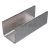 Профиль (П-16-3000 SSS) П-образный, 19.7×18.5 мм L=3000, стекло 16.0 мм, AISI 304 GRIT 320