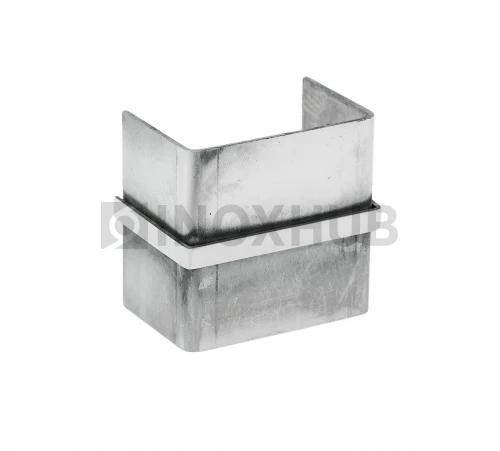 Соединительная муфта для поручня с пазом, 60.0×40.0 мм, AISI 304, GRIT 600